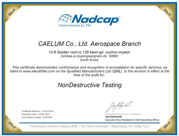 Nadcap_NonDestructive Testing