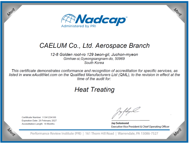 Nadcap_Heat Treating